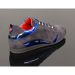 'Monza' - Luxury Italian Navy Blue suede driving sneaker
