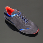 'Monza' - Luxury Italian Navy Blue suede driving sneaker