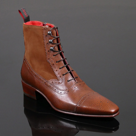 Bailey ‘Donovan’ - Cognac Falcon Leather & Cognac Suede Balmoral Boot