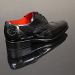 Dexter 'Homicide' - Black polished Diamond Punch Gibson