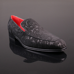 Soprano L118 'Performance' - Black Floral embossed loafer