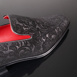 Soprano L118 'Performance' - Black Floral embossed loafer