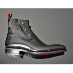 Lugosi ‘Dracul’ - Black Croc coach stud Spat Boot