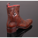 Lynott 'The Libertine' - Cognac Brown Falcon Grain Leather Tall Zip Boot