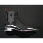 Moon 'Venus' - Black polish Chevron Toe Chelsea boot