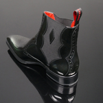 Moon 'Venus' - Shade Green Chevron Toe Chelsea boot