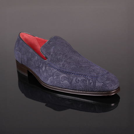Soprano L118 'Performance' - Navy Floral embossed loafer