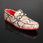 The 'Limelight' - Natural snake driving loafer