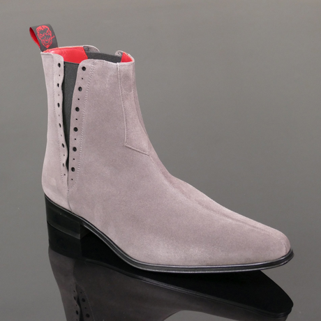 Yardbird JA94 'Rave up' - Grey Suede Seam-Front Chelsea Boot